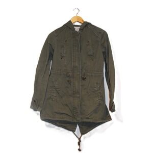 American‎ Rag Olive Green Hooded Utility Anorak Jacket Womens Size S